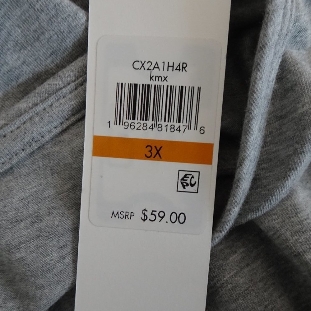 Calvin Klein Sleeveless Dress Women's Plus Size 3X Gray Logo Stretch - Picture 6 of 8